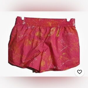 The North Face Pink Athletic Shorts with Gold Accent Print size XXL